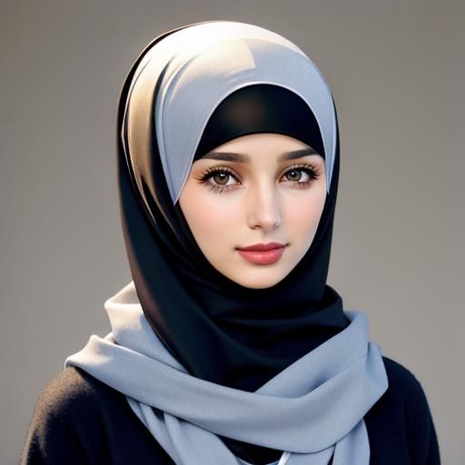 Portrait of a Woman in Hijab