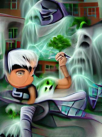 Danny Phantom Going Ghost in Digital Illustration