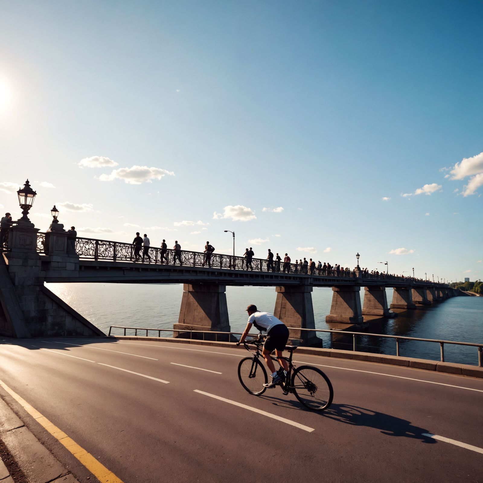 Ethereal Bridge Scene in Hyperrealistic Detail
