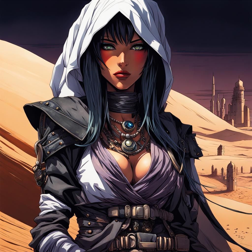 Assassin woman arabe