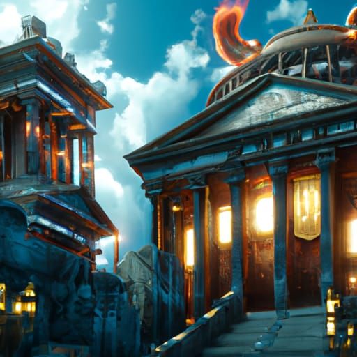 Fantastical Pantheon Concept Art in Deep Color