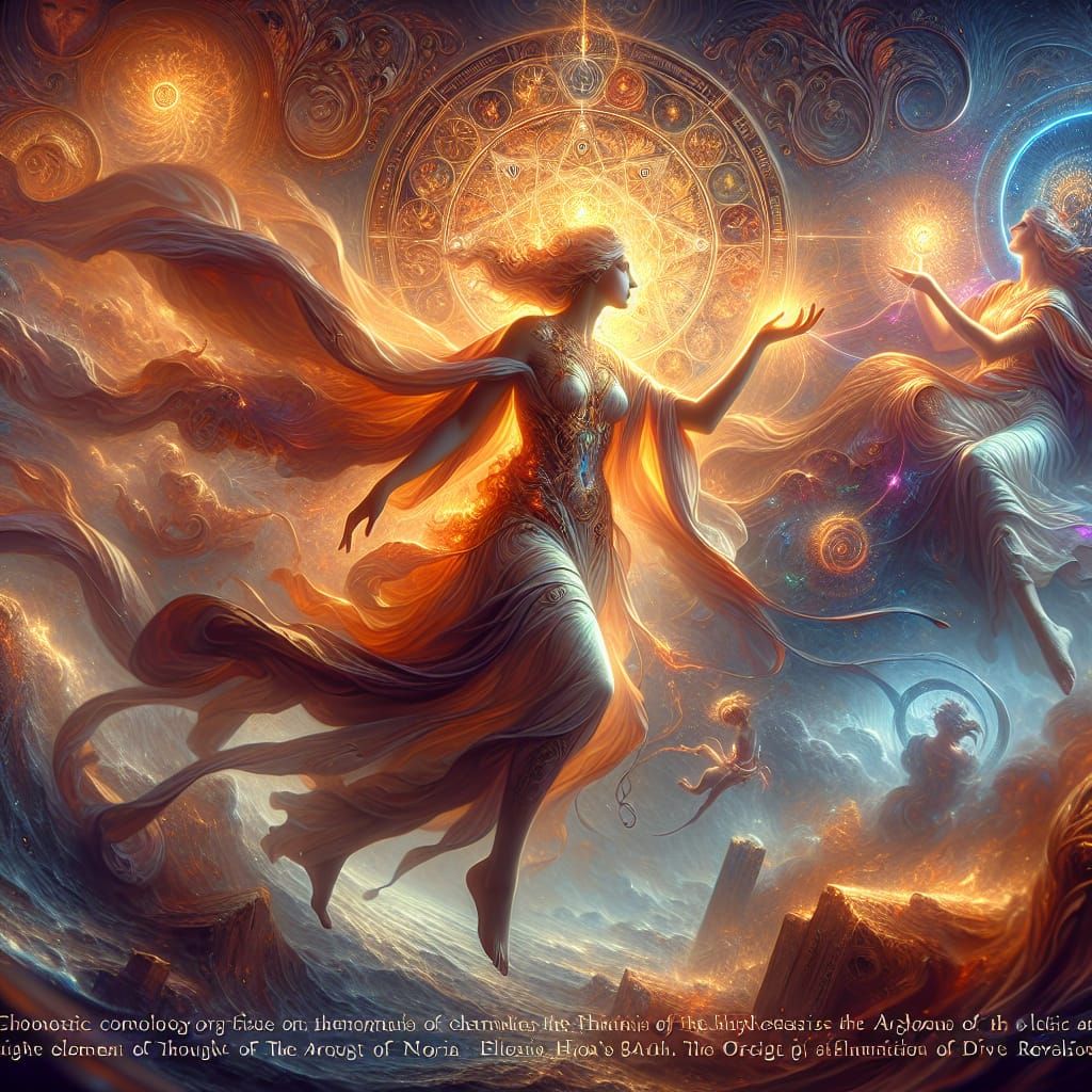 Gnostic Goddess Norea Radiates Divine Illumination in Fantas...