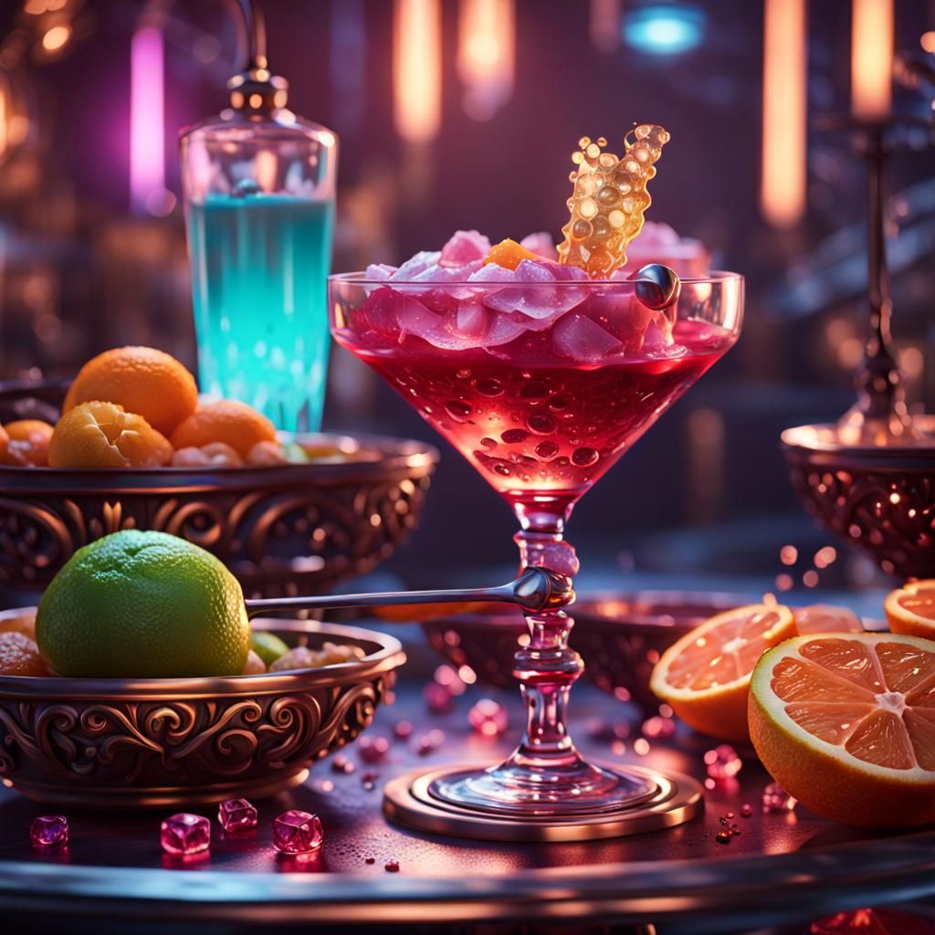 Cosmopolitan Cocktail: Detailed Fantasy Concept Art