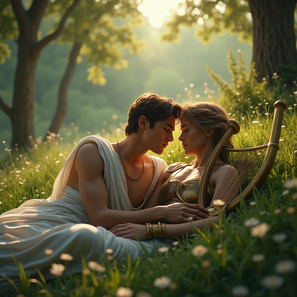 Apollo and Hyacinth in Elysian Bliss