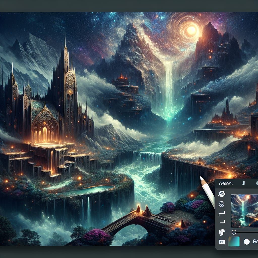 Fantasy Realm Matte Painting for Digital Book Cover