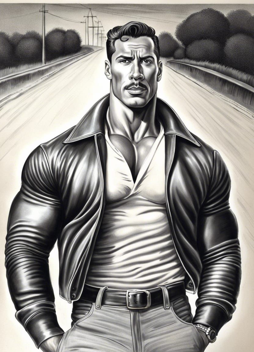 Masculine Sailor Portrait in Tom of Finland Style