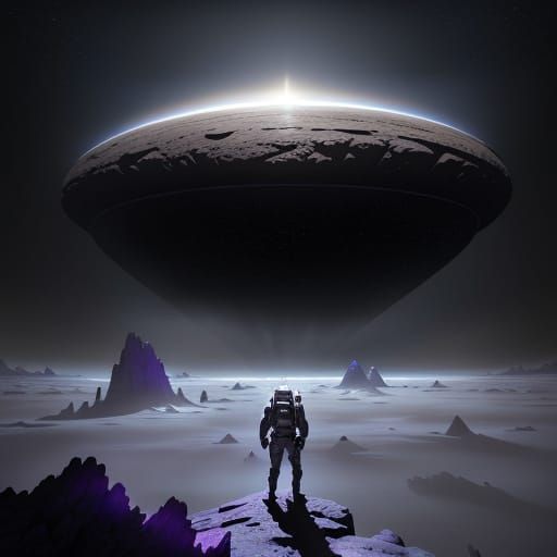 Astronaut on Alien Planet with Crystalline Structure