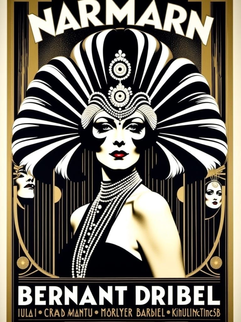 Striking Berlin Cabaret Poster in Expressionist Style