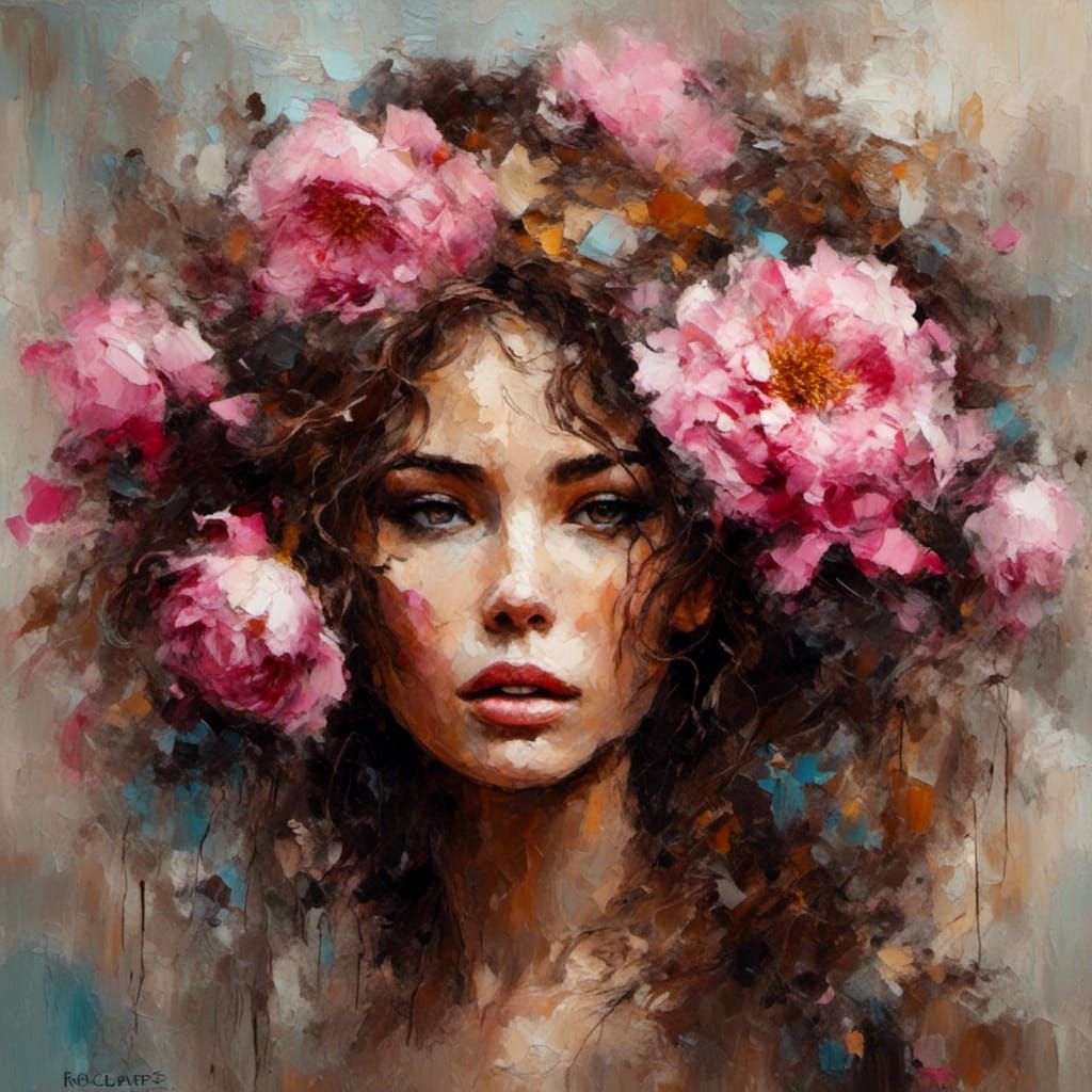 The girls with the peonies