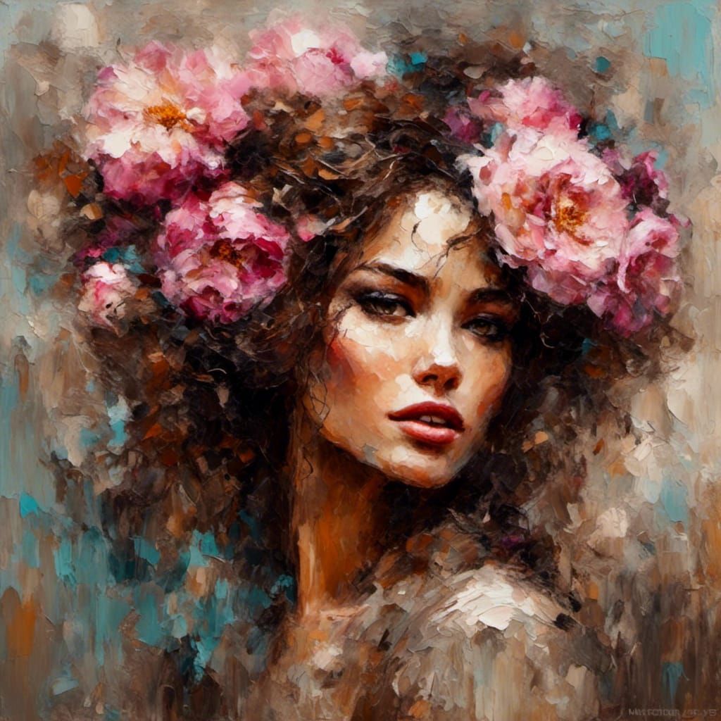 The girls with the peonies