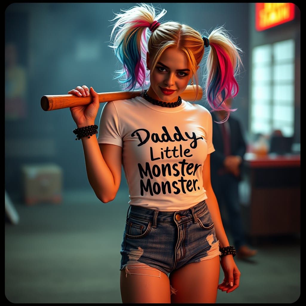 Harley Quinn in Fierce Film Noir Style