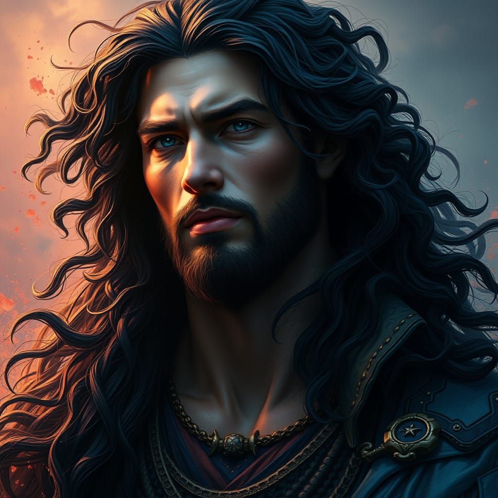 Ethereal Fantasy Portrait in Deep Color