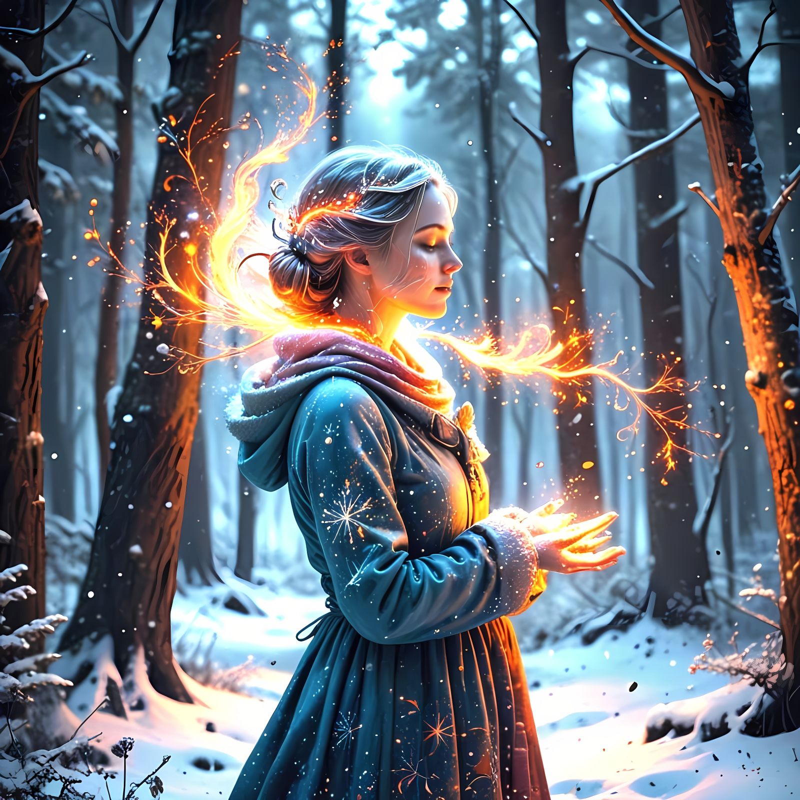 Astral Love Blooms in Cosmic Winters