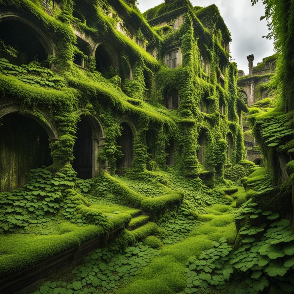 Overgrown City: Nature Reclaims Urban Landscape