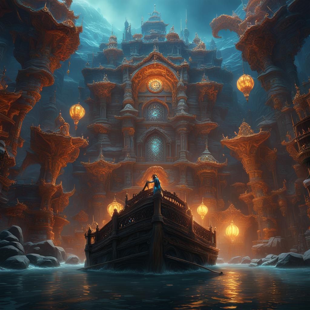 Detailed Elven Siren Matte Painting