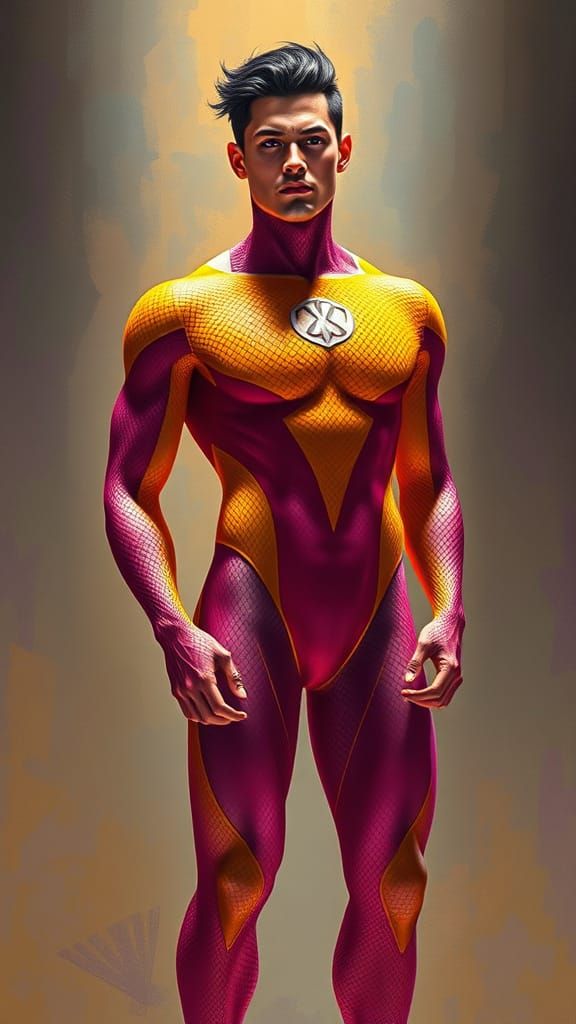 Fuchsia Mesh Bodysuit Moebius contrasting colors yellow and ...