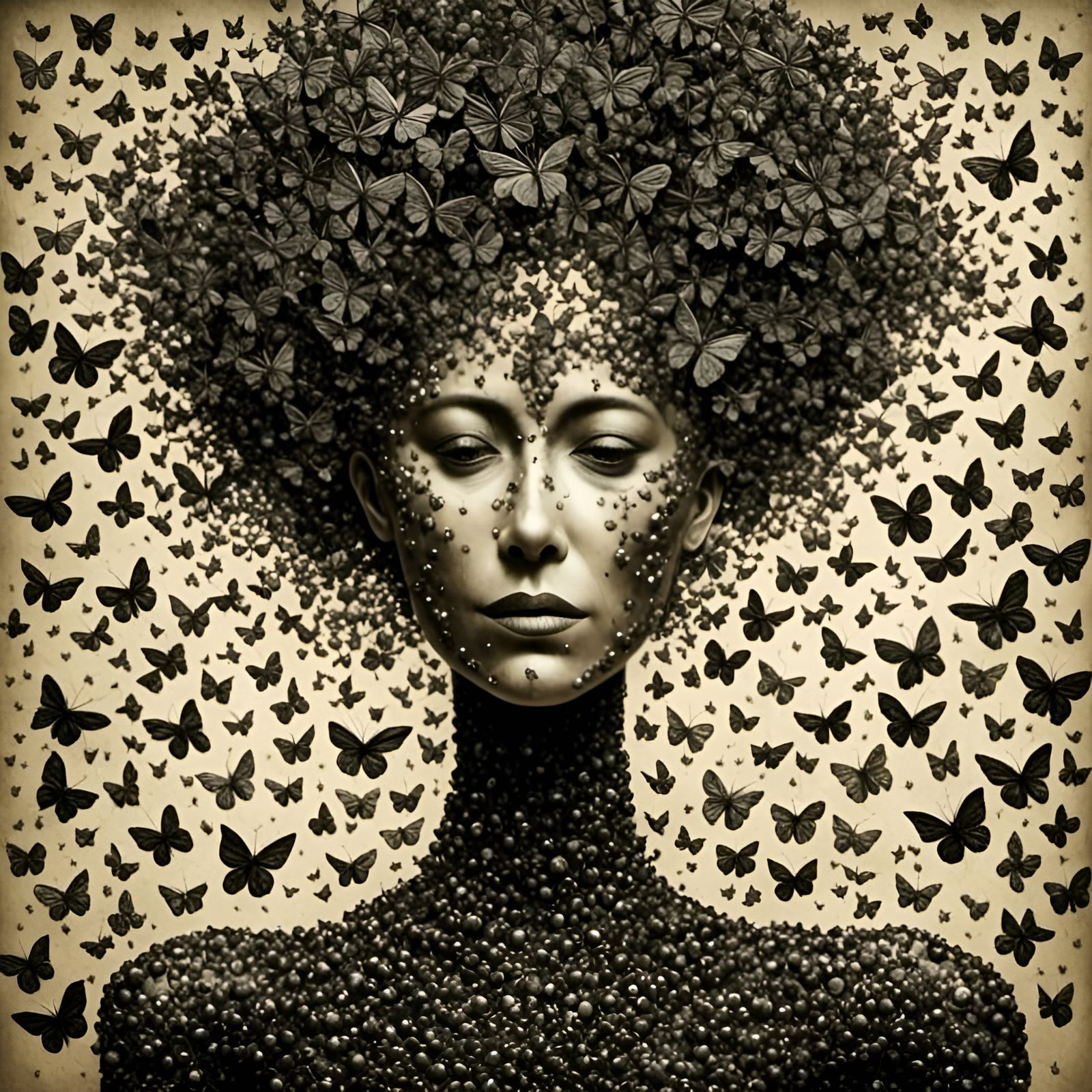 Woman in Dark Floral Geppetto Style