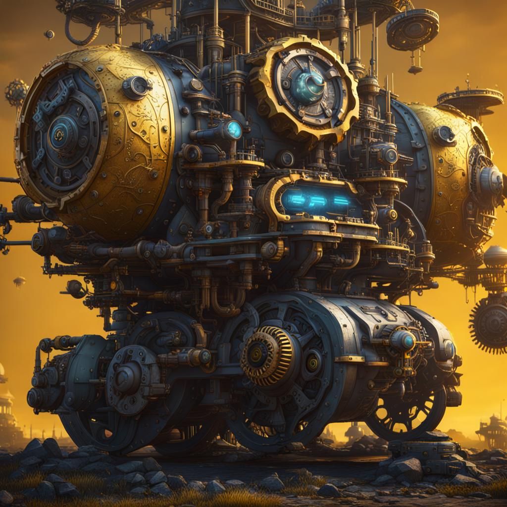 Fantastical Mechanized Daisy Concept Art