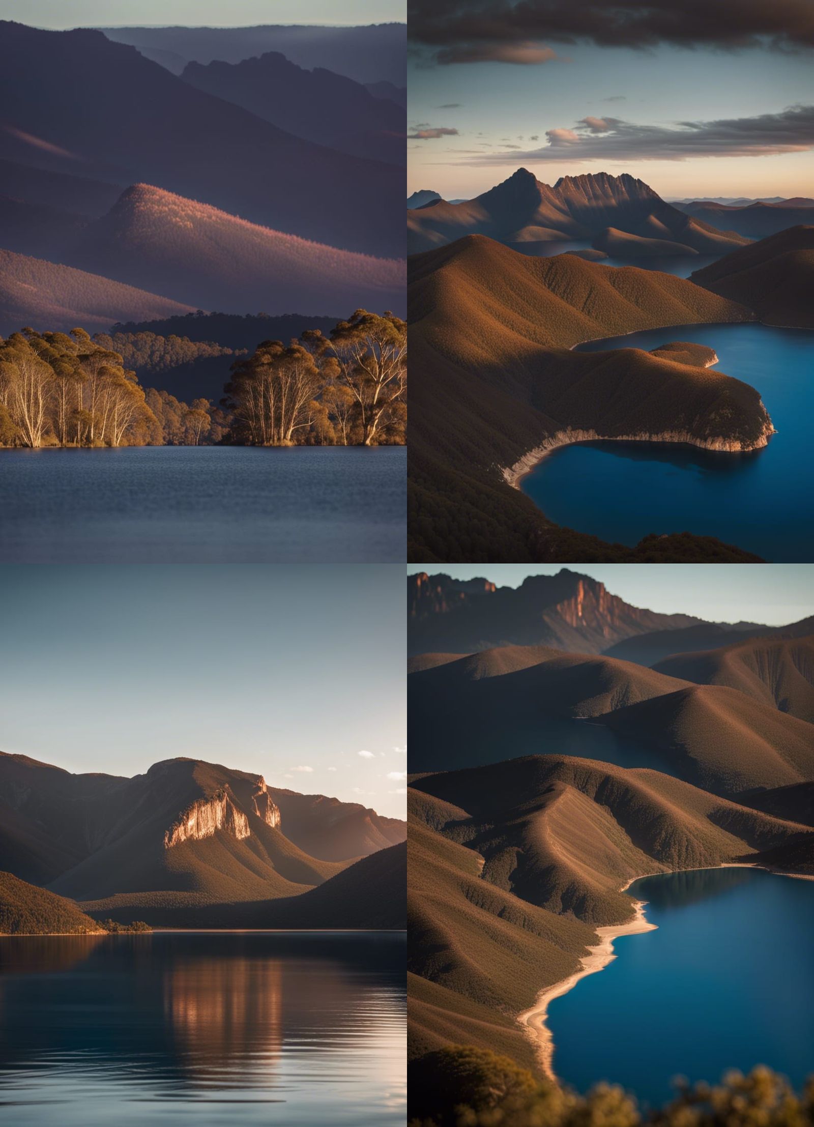 Australian Mountain Range at Golden Hour
