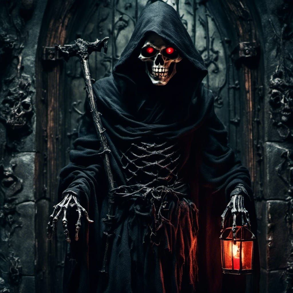 Red Eyed Skeleton Guardian of the Dungeon
