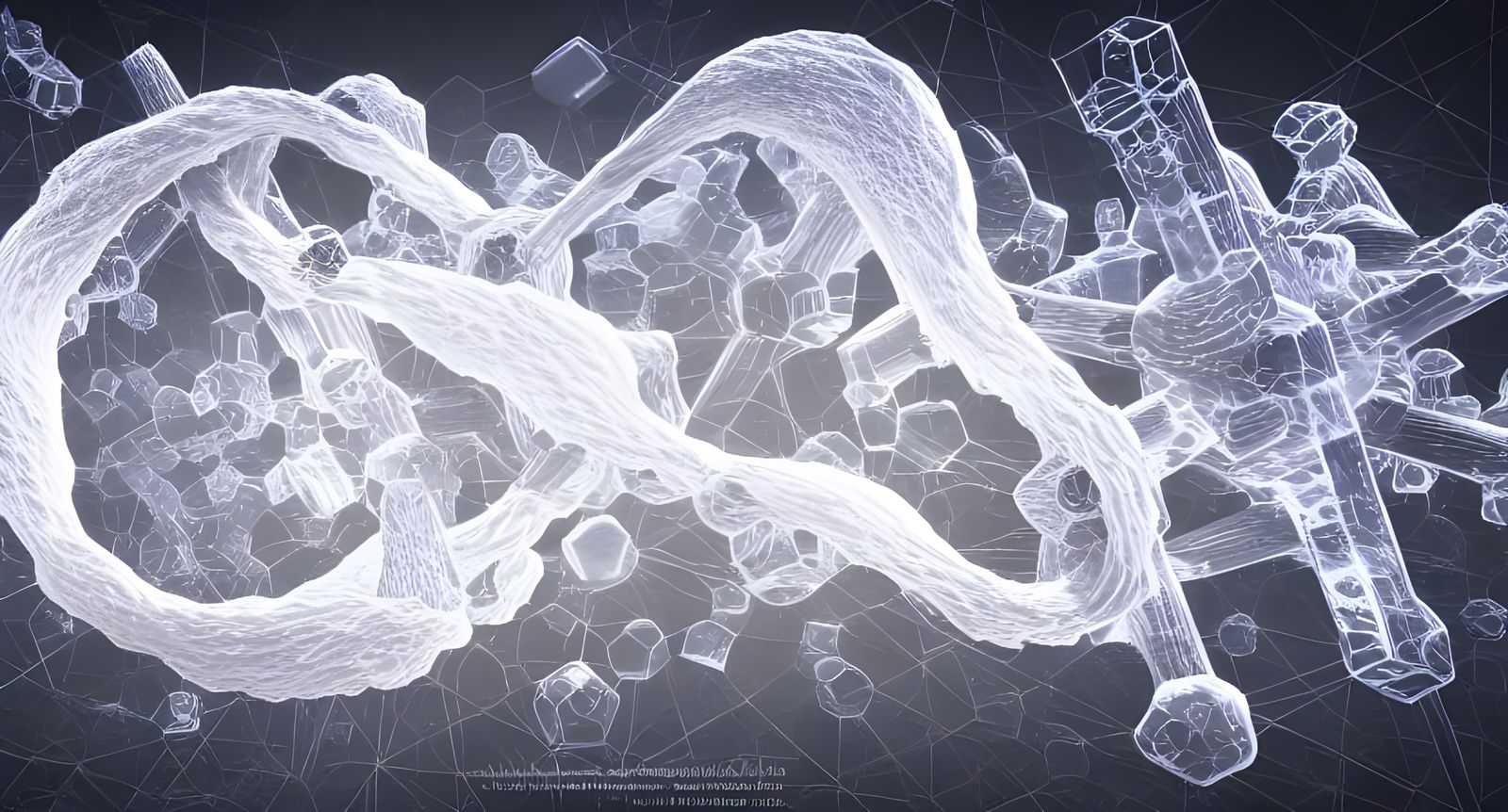 Cellulose Nanocrystal Structure in Dark Fantasy Style