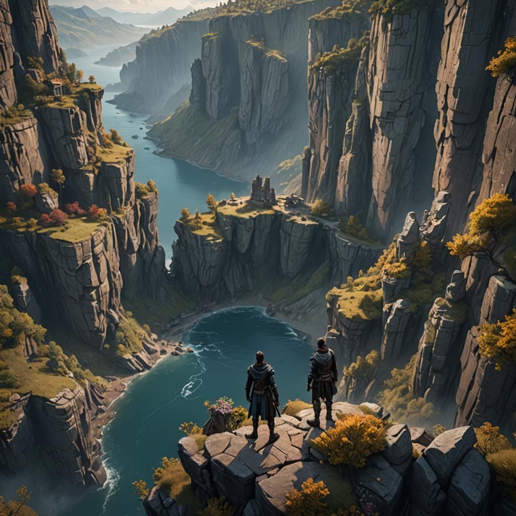 Fantastical Cliffside Matte Painting in Unreal Engine