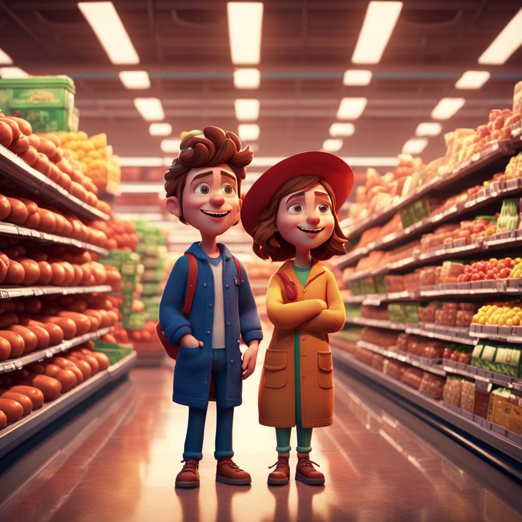 Sausage Party Characters in 3D Digital Art