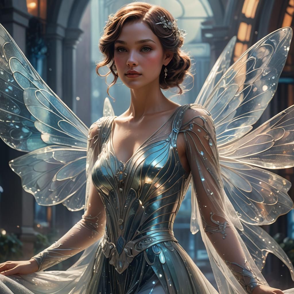 Art Deco Fairy in Ethereal Mist