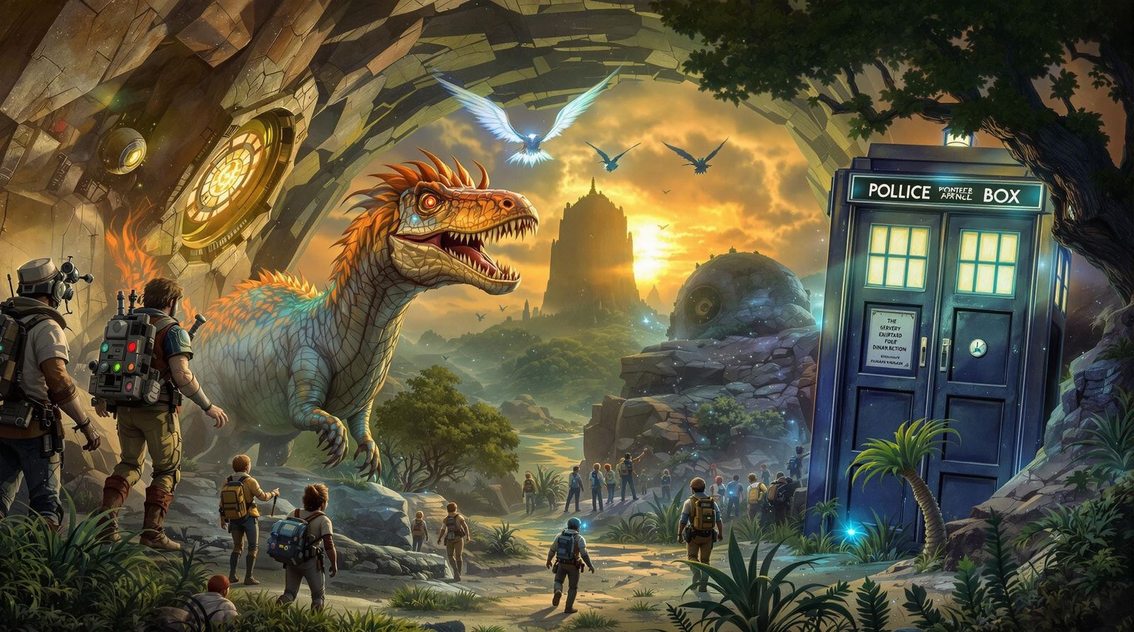 Time Traveling Adventures in a Prehistoric Steampunk TARDIS
