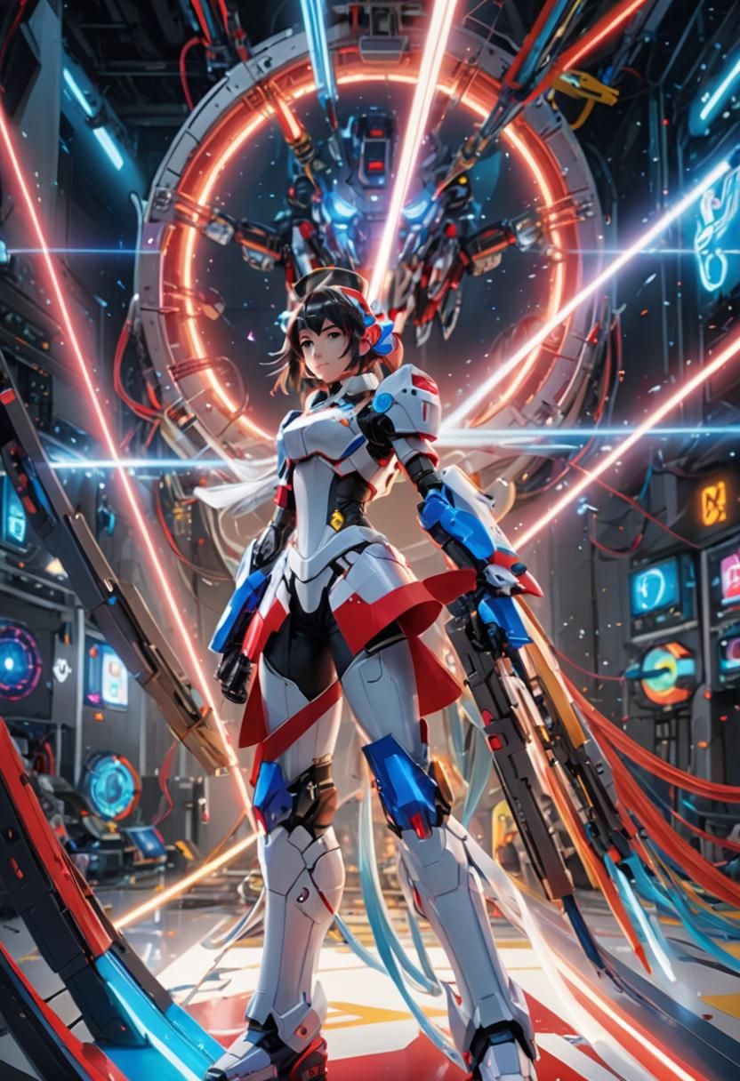 Nintendo Switch Console as Anime Girl in Armor