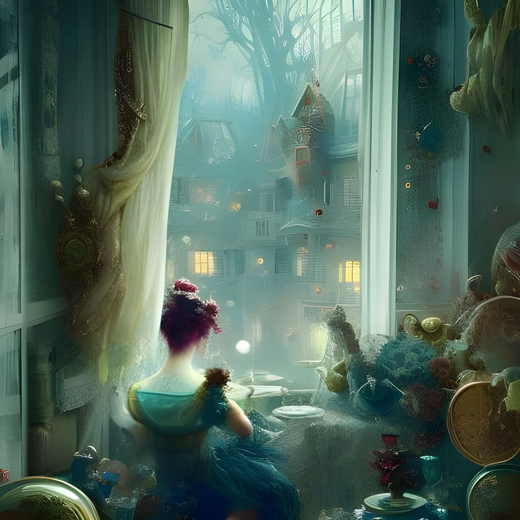 Wonderland Tea Party Through a Window