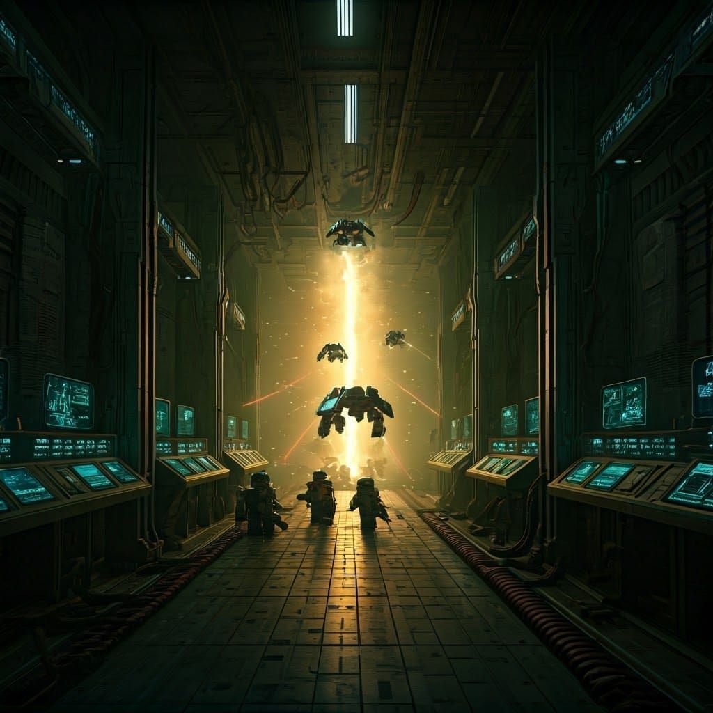 Lego Figures Infiltrate Underground Cyberpunk Chamber