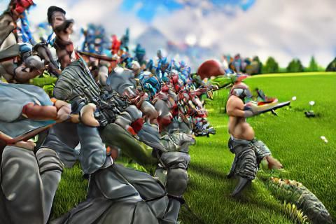 Fantasy Army Ready for Battle: Digital Rendering