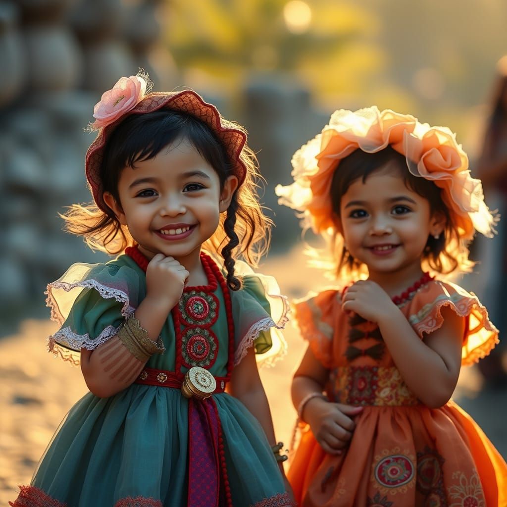 Joyful Children in Whimsical Costumes