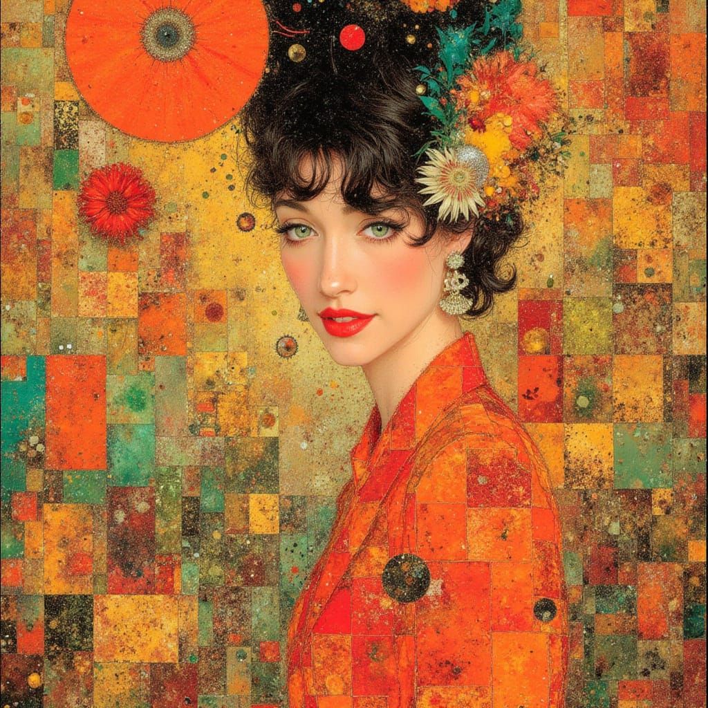 Enchanting Fairy Garden in Vibrant Mixed Media