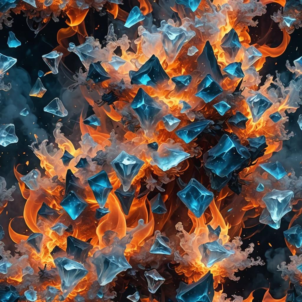 Ethereal Fantasy Art: Steam, Ice, and Fire