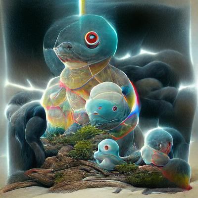 Squirtle's Psychedelic Evolution: A Liquid Rainbow Transform...