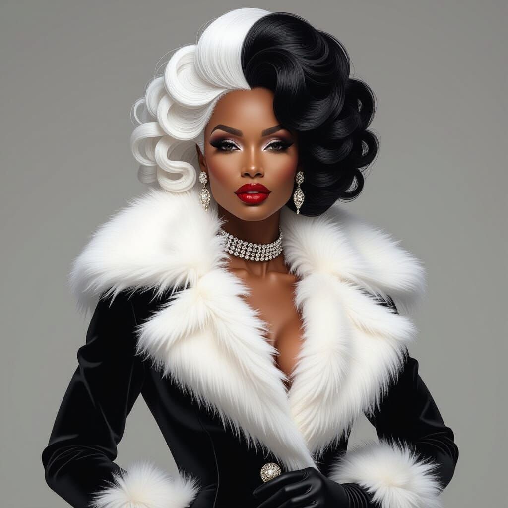 Cruella DeVille Reimagined in Comic Book Style