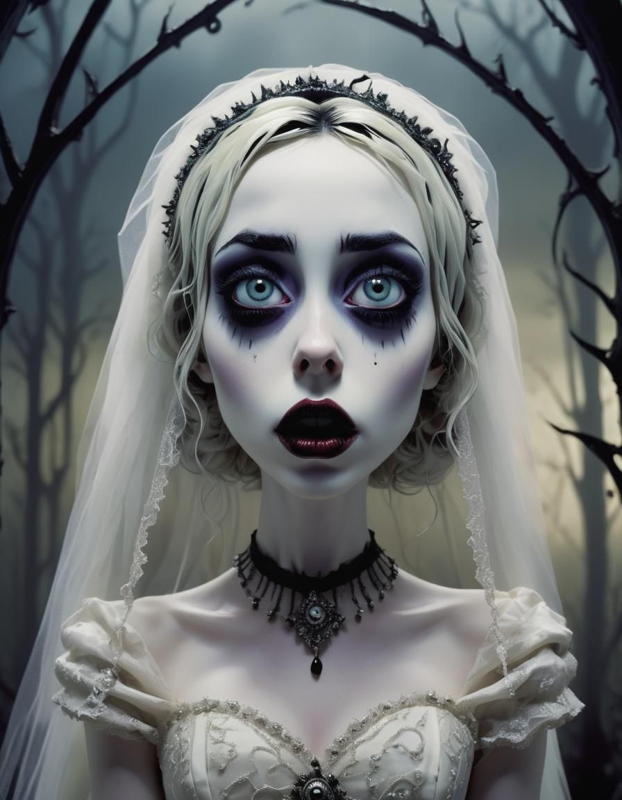Gothic Bride in Burton-esque Style