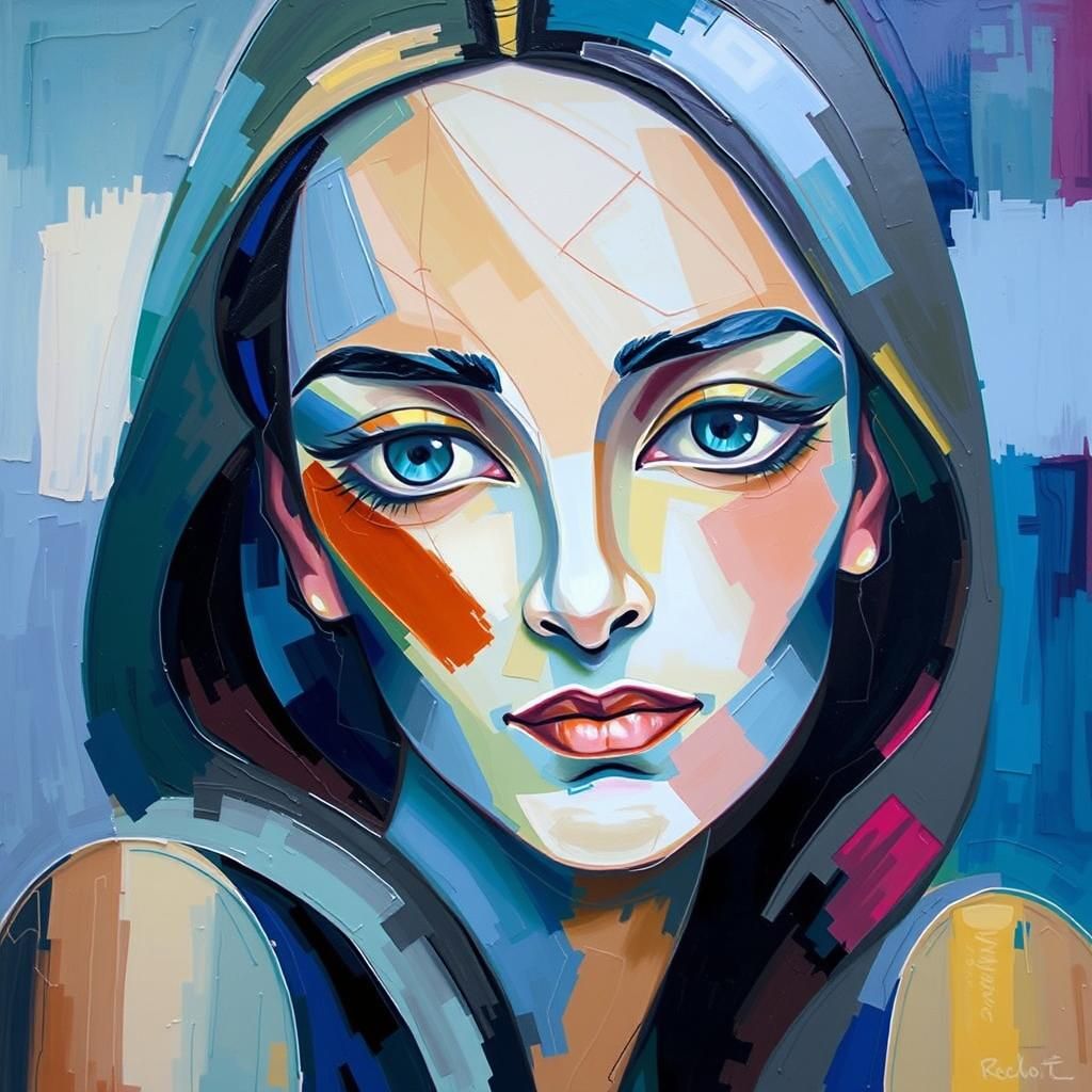 Cubist Mona Lisa Reimagined