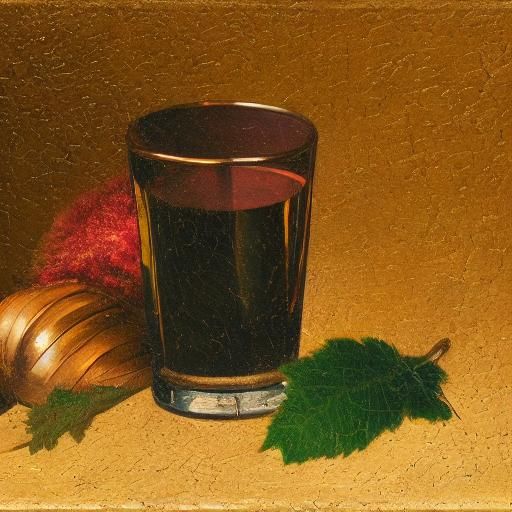 Refined Red Wine Still Life in Old Master Style