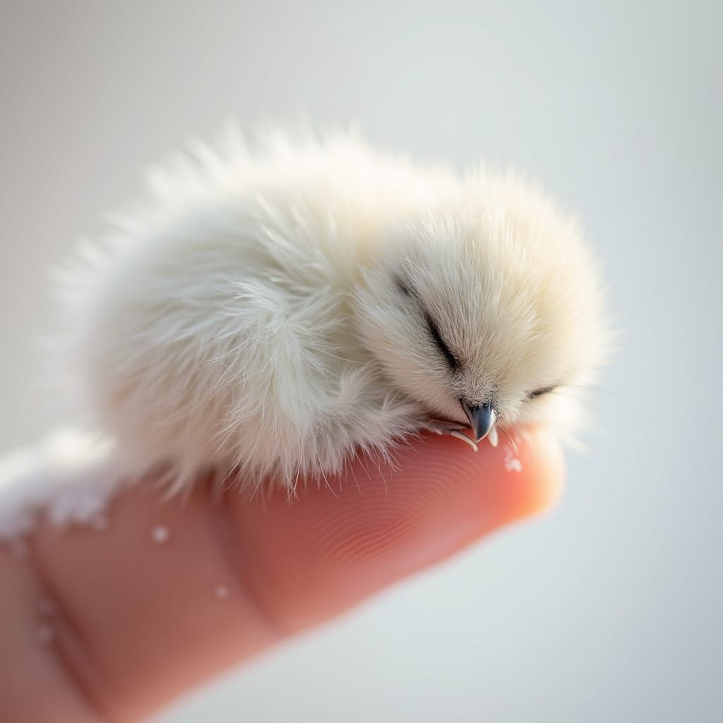 Delicate Japanese Long-tailed Tit in Serene Winter Landscape
