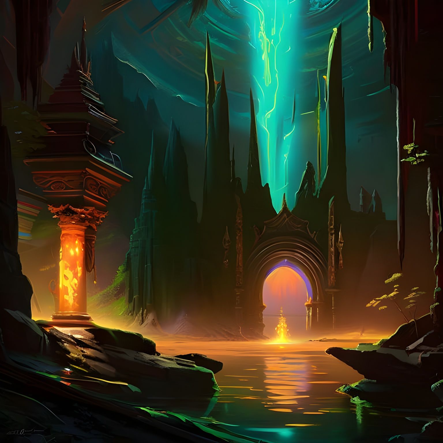 Abandoned Temple in a cave