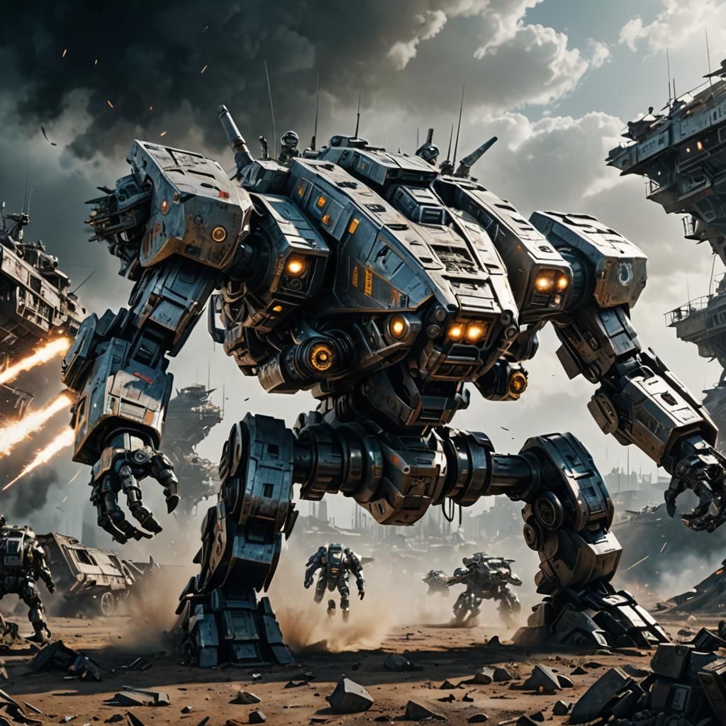 Photorealistic Sci-Fi Battleship in Post-Apocalyptic Action