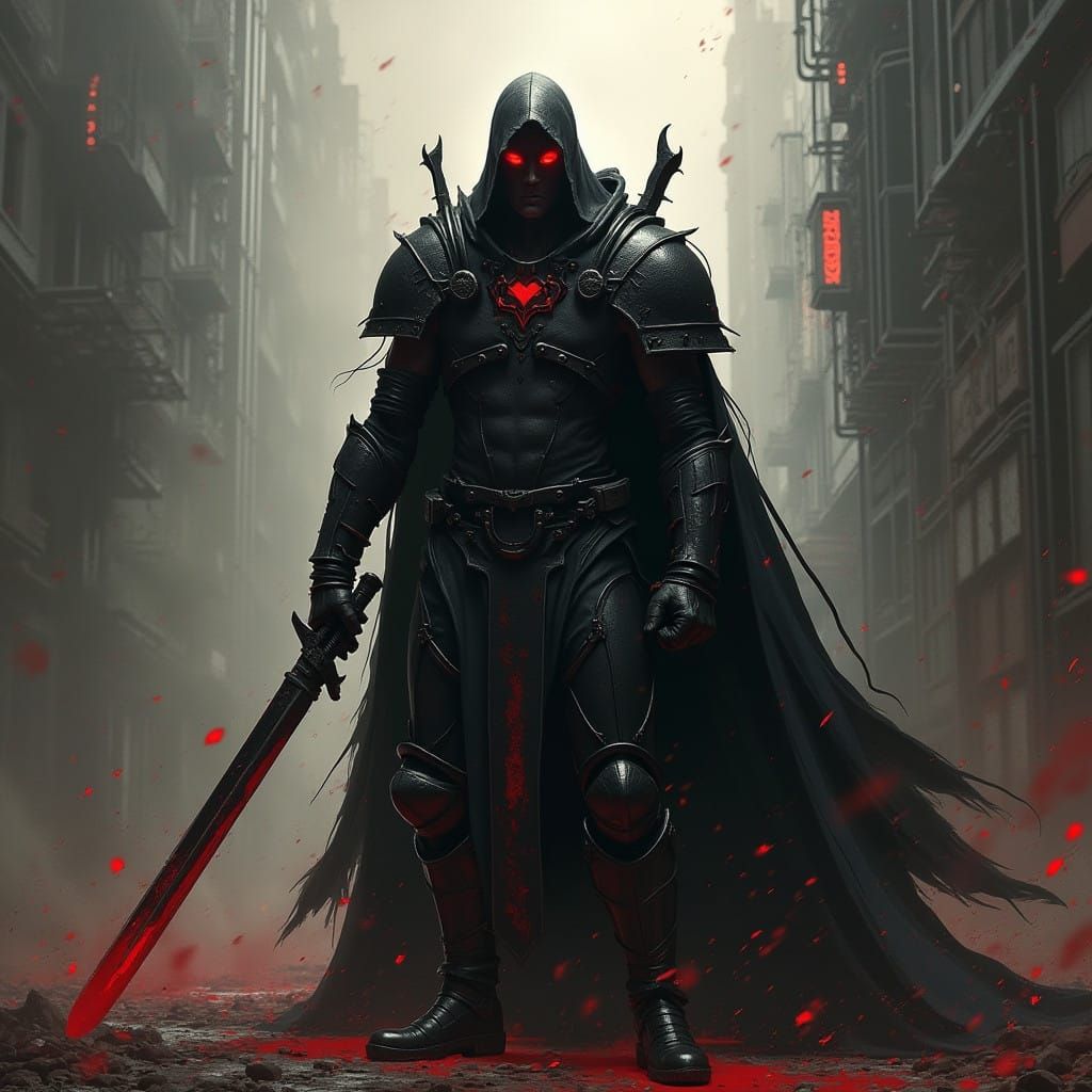 Grimdark Art in Geometric Suprematist Style