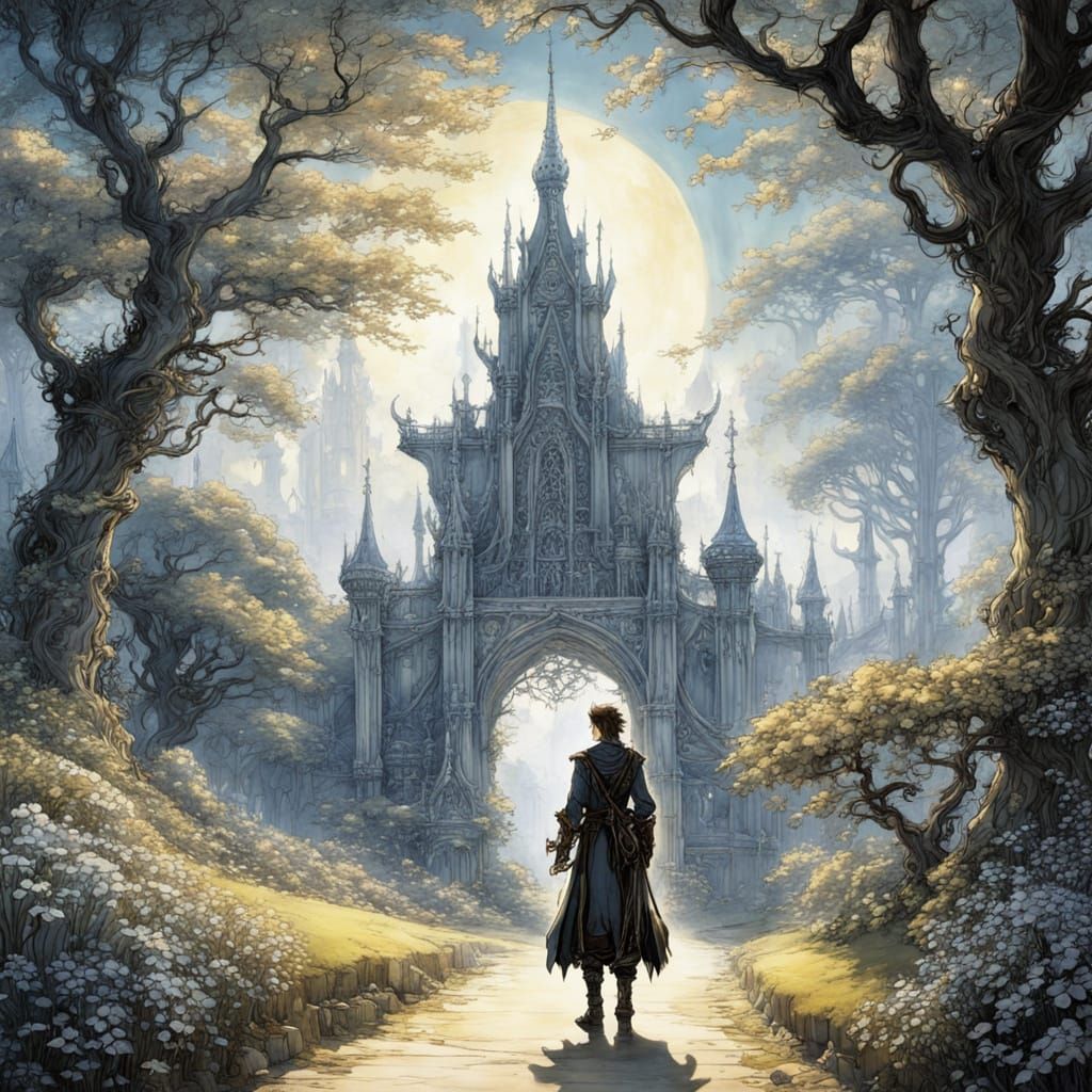 Fairytale Boy at the Luminous Dawn Gate