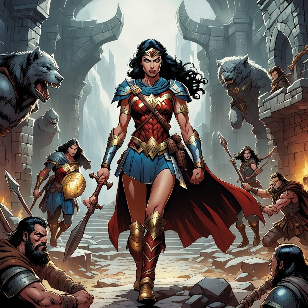Wonder Woman as D&D Barbarian