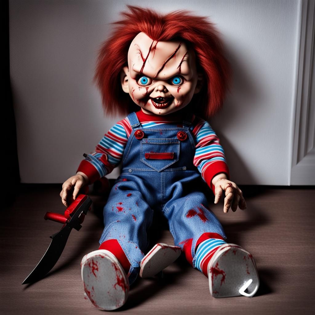 Menacing Chucky Doll: A Chilling Depiction