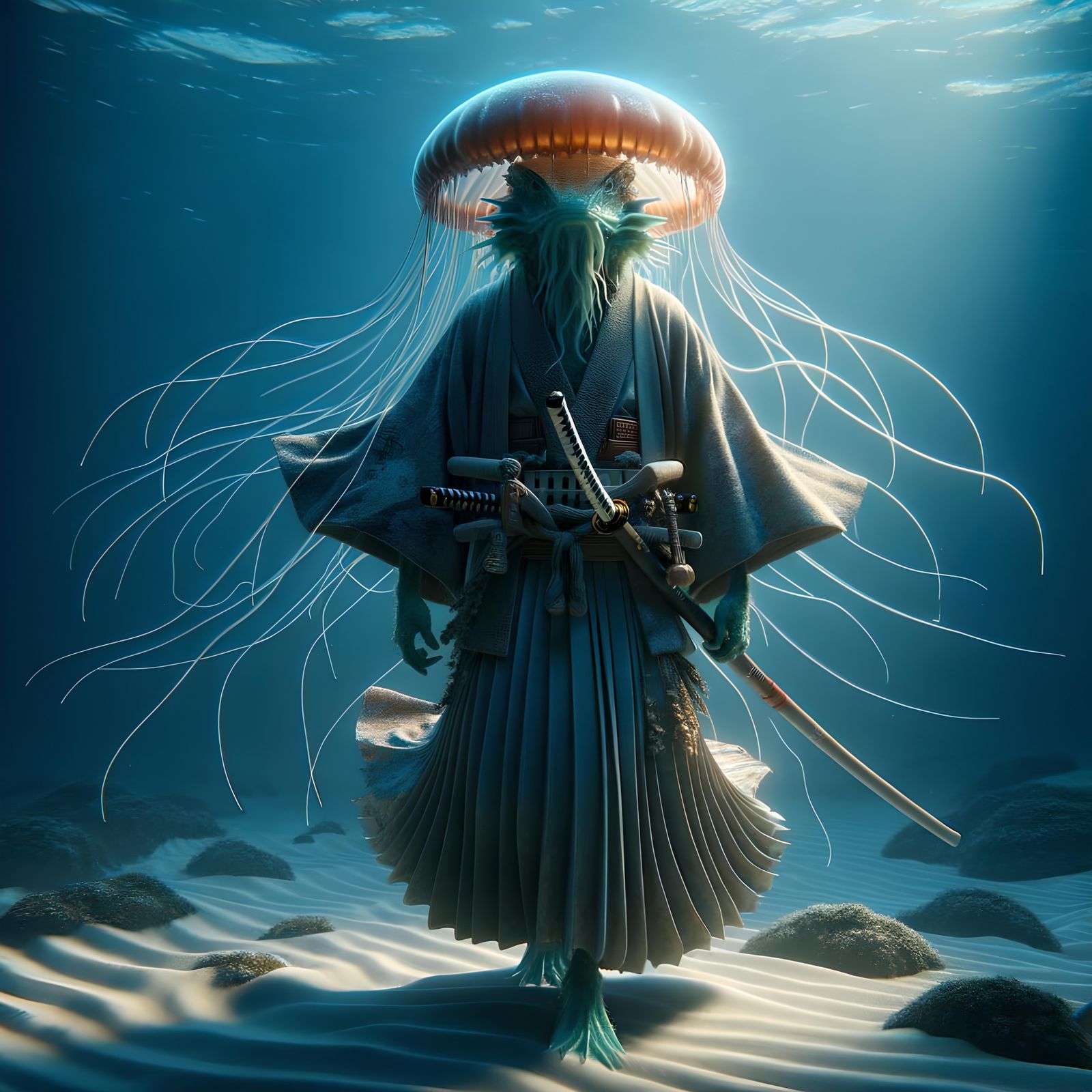 Deep Sea Samurai in Aquatic Ambiance