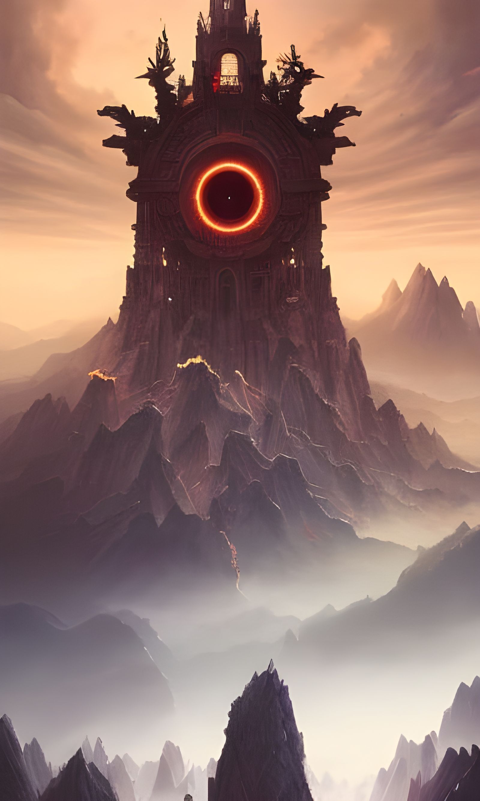 Giant One Eyed God of the Universe: Dark Fantasy Art